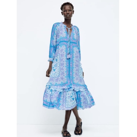 Zara boho printed midi - Picture 2 of 3
